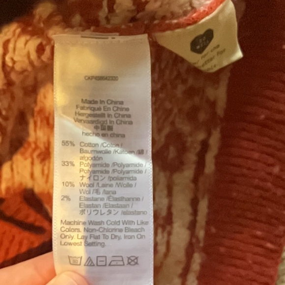 Madewell winter sweater red with white snowflakes xxs - Picture 4 of 6